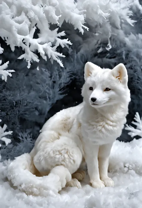 the king of ice and snow the white arctic fox is like the king of ice and snow，their presence adds to the mystery and beauty of ...