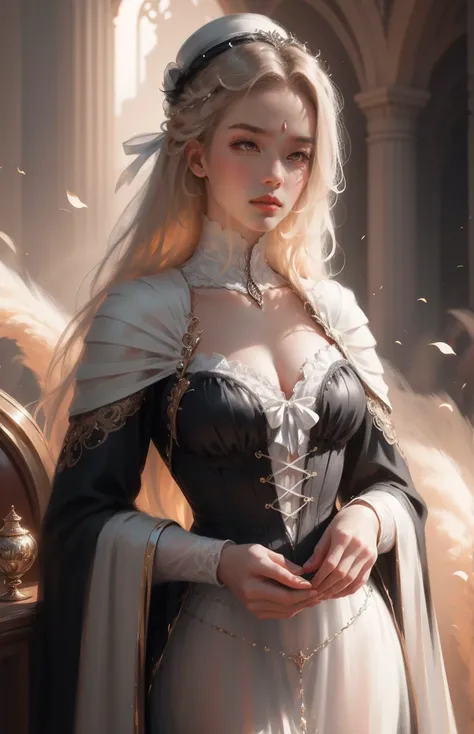 { - anatomy error}(Masterpiece - Ultra-detailed, very high resolution) Prepare to be enchanted by a true masterpiece that combines ultra-detailed art with high-resolution rendering. This work depicts a mesmerizing woman with very long blond hair (1.3) and ...