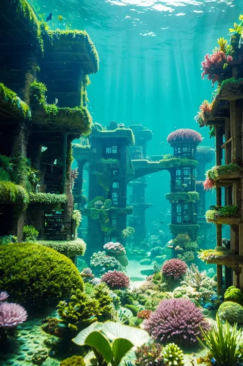 Underwater gardens, ancient gardens, and high-rise structures,