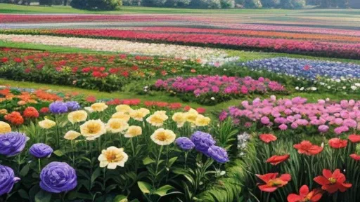 flower garden in full bloom