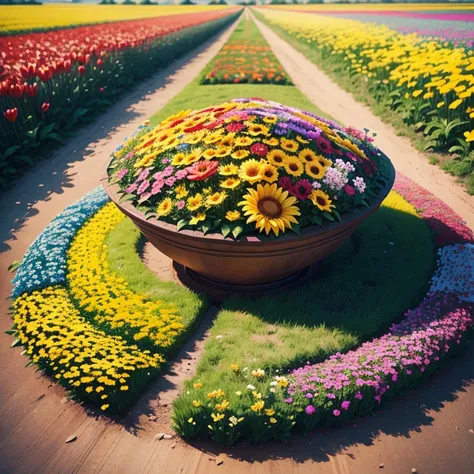 a field of colorful flowers,bright and vibrant colors,beautifully arranged,colorful and vibrant petals,fragrant flowers,different varieties of flowers,blooming in full glory,a carpet of flowers,a vivid display of natures beauty,an explosion of colors,a pic...