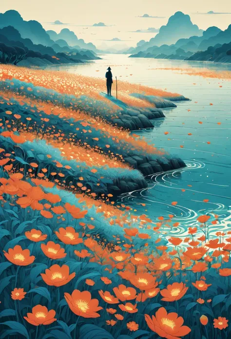 sea of flowers, by Tang Yau Hoong, best quality, masterpiece, Representative work, official art, Professional, Ultra intricate detailed, 8k