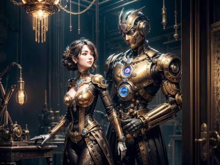 mechanical puppet,(best quality,4k,8k,highres,masterpiece:1.2),ultra-detailed,robotic,steampunk,articulated joints,metallic gears and cogs,enchanting eyes,delicate craftsmanship,ornate decoration,vintage aesthetic,subtle rusted patina,fine craftsmanship,fi...