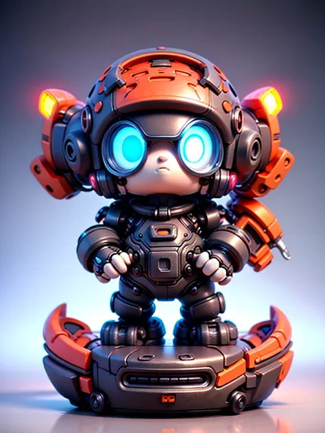 pixar style, (blind box toy style:1.2), (full-body shot) , 1 transparent cute voodoo doll, transparent mecha, exquisite helmet:1...