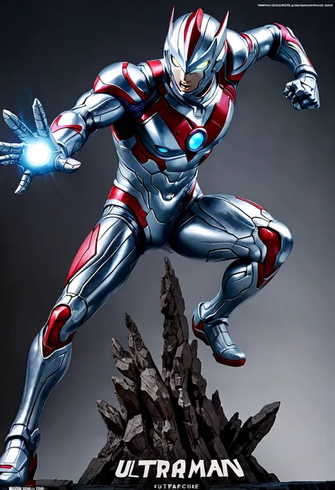 Ultraman from movie still, fighting stance, (best quality, masterpiece, Representative work, official art, Professional, Ultra intricate detailed, 8k:1.3)