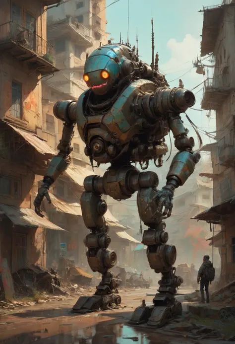 Mechanical Puppet by Ismail Inceoglu, best quality, masterpiece, Representative work, official art, Professional, Ultra intricate detailed, 8k