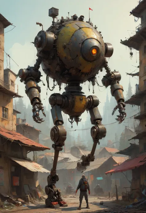 Mechanical Puppet by Ismail Inceoglu, best quality, masterpiece, Representative work, official art, Professional, Ultra intricate detailed, 8k