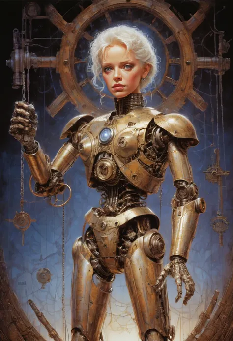 Mechanical Puppet Drew Struzan, best quality, masterpiece, Representative work, official art, Professional, Ultra intricate detailed, 8k