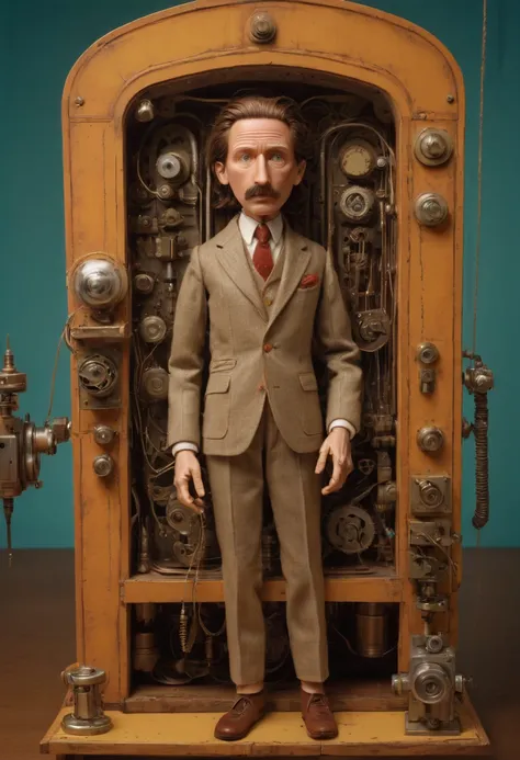 Mechanical Puppet by Wes Anderson, best quality, masterpiece, Representative work, official art, Professional, Ultra intricate detailed, 8k