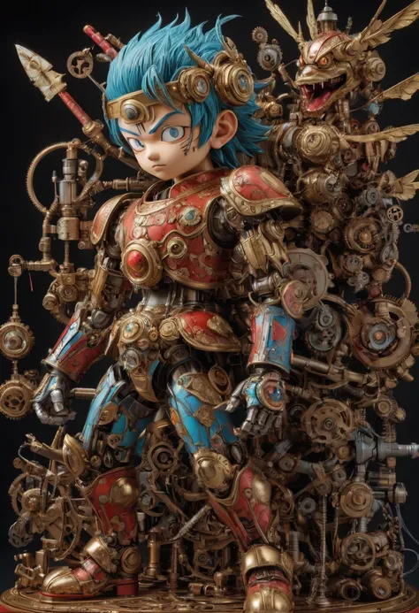 Mechanical Puppet by akira toriyama, best quality, masterpiece, Representative work, official art, Professional, Ultra intricate detailed, 8k