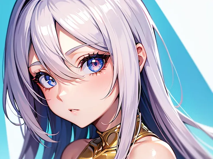 um close up de uma mulher com cabelos longos e olhos vermelhos, with olhos vermelhos brilhantes, with olhos vermelhos brilhantes, olhos vermelhos brilhando, pupilas pretas de anime em seus olhos, estilo anime 4k, Impressionante retrato de rosto de anime, o...