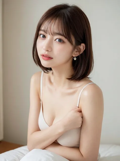 (((32ｋ,best image quality,high details,high detail、masterpiece,attention to detail,Full body Esbian,solo))),RAW photo & realistic atmosphere,beautiful dark blue eyes,super detailed face,detailed mouth,glossy lips,fine eyebrows,Detailedly drawn eyes、Soft wh...