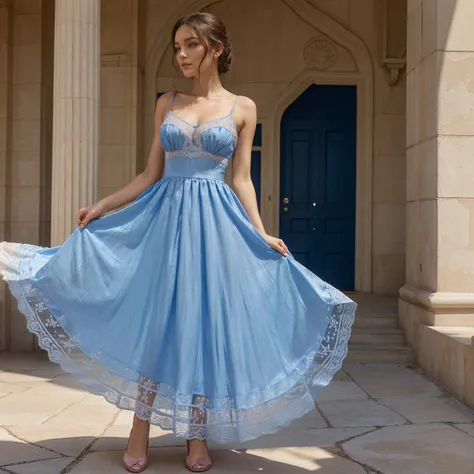 Design a breathtakingly beautiful dress for a girl that combines the elegance of silk and the comfort of cotton, taking inspiration from a maxi dress silhouette, The dress features a mesmerizing color combination that reflects the wearers vibrant personali...