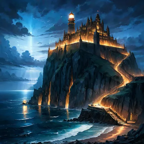 (aesthetic, extremely detailed, Universal lighthouse:1.1),(Epic cinematic:1.1, brilliant, stunning),(intricate, meticulously detailed:1.1),(dramatic, atmospheric:1.1),(maximalist, digital matte painting),(lighthouse),(majestic),(seashore),(tower),(unfathom...