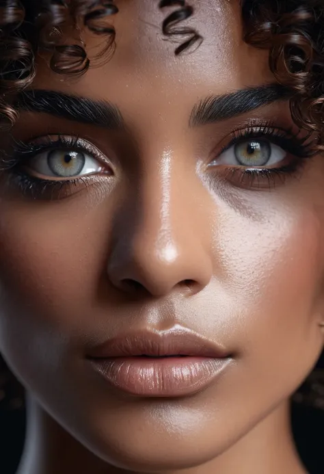 an dark skin  emperor, (((very Beautiful))), dark skin, curly hair, (((grey eyes))), very beautiful,  realistic, insanely realistic, coverbook, 8K, realistic.HD, 4K, HD, De vrais visages, Cinematography L&#39;image doit avoir un rapport hauteur/largeur de ...