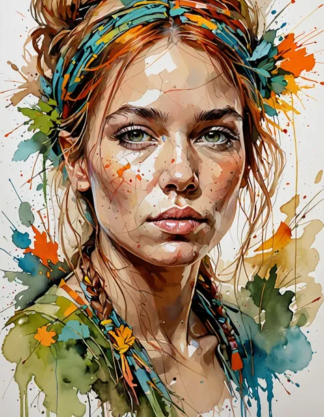 impressionist painting concept art for linguvera projects, the distinctive line work of carne griffiths and infused with the bol...