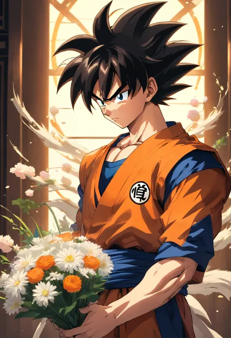 Dragon Ball Goku, real，Facial features are carefully depicted，Realistic skin texture，Dark style，depth of fields，high light，Real light，Ray traching，oc rendered，Hyper-realistic，best qualtiy，8K，Works of masters，supene，Detailed hair，Correct anatomy，facial feat...