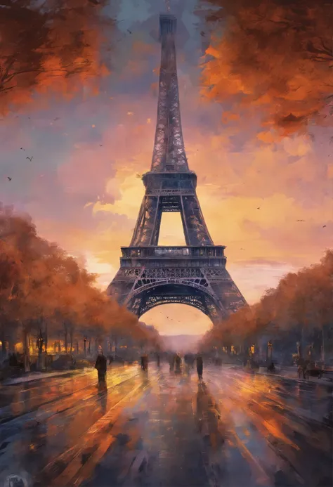 Impressionism, Childe Hassam, Ramón Casas, John Artekson Grimshaw, Yuri Shevchuk, Eiffel Tower