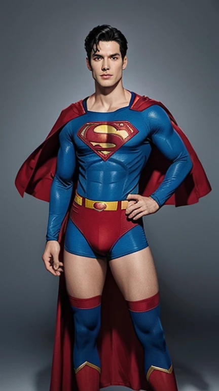 Man body setting，Superman costume tights , bare thighs