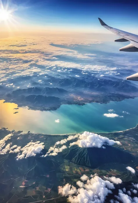 Aerial View/Aerial viewing angle/aerial view.someone is Photograph of the view from an airplane window, airplane view, View from airplane window, Instagram photos of stunning views, in the sky, at sunrise, up in the air, stunning shots, Smartphone photosgr...