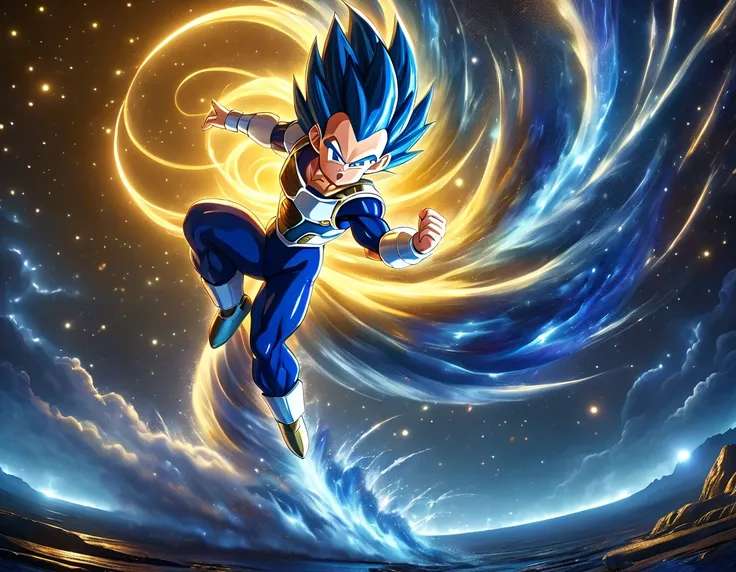 ((Vegeta:1.5 Dragonball)),( making dynamic poses:1.5) , ((Imaginative scene)),((perfect, meticulously detailed.:1.3)), ((full shot: 1.4)), ((Best quality) ), ((Masterpiece)), 3D, (hyper detailed: 1.3), ((Epic Scenery: 1.3)), ((night background: 1.3 ))), ((...