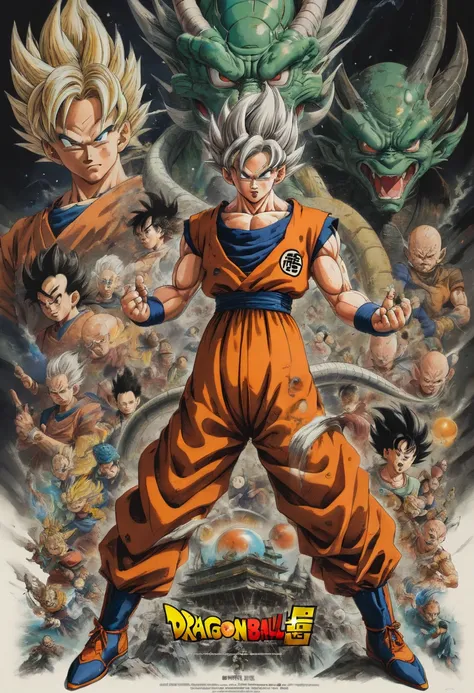 Dragonball by fritz lang, best quality, masterpiece, 8k, Representative work, official art, Professional, Ultra intricate detailed