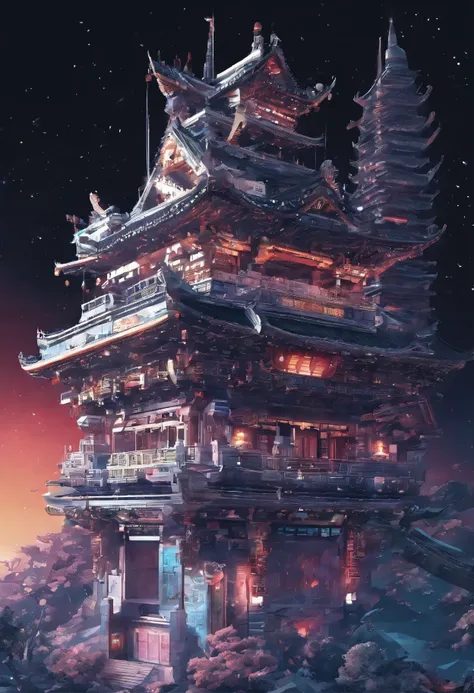 (isometric:1.5), (Masterpiece, top quality, Best quality, Official art, beautiful and aesthetically pleasing:1.2),(16 thousand., Best quality, Masterpiece:1.2),architecture, [:(Black background:1.5):30],, east asian architecture, (simple background:1.5), l...