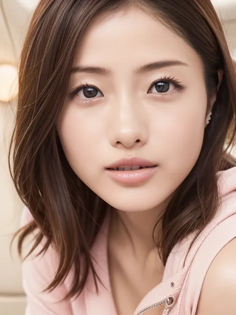 japanese、satomi ishihara、1girl,((1boy)),masterpiece, highest quality, (realistic:1.4), beautiful woman pictures, brown hair, , d...