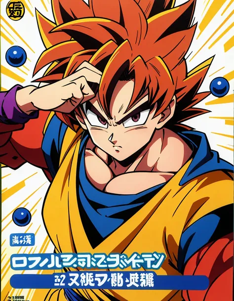 dragon ball anime illustration、Sun Wukong、Cover picture、akira toriyama style、The background is、Tenkaichi Ball venue、ultra detailed, ultra high res, 8k, best quality, masterpiece,