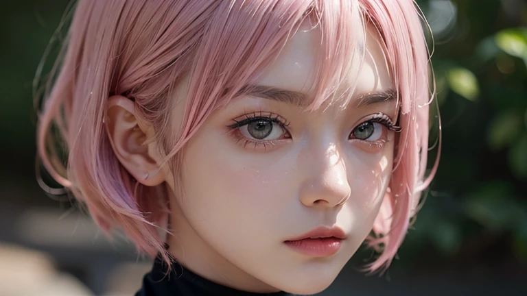 (bob cut hair, pink hair:1.2),(wear a black turtleneck:1.2),1 girl,Japanese,21 years old,(small breasts:1.3),(highest quality,masterpiece:1.3,超A high resolution,),(super detailed,caustics),(Photoreal:1.4,RAW shooting,)ultra-realistic capture,very detailed,...