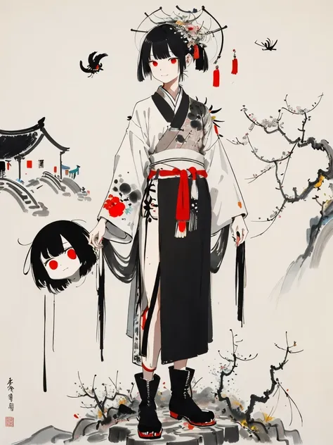 wu guanzhong style，emerging young artists supported by wu guanzhong，through the fusion of traditional and modern elements，on sta...