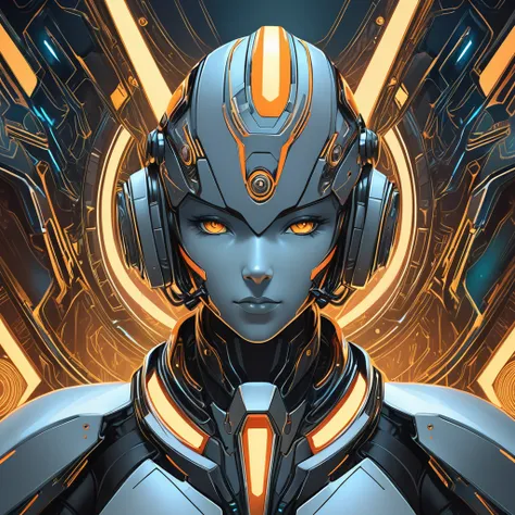 symmetry, aesthetic, extremely detailed, symmetrical, symmetry!! portrait of pitbull, sci-fi armour, tech wear, glowing lights!!...