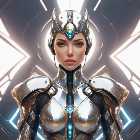 symmetry, aesthetic, extremely detailed, symmetrical, symmetry!! portrait of pitbull, sci-fi armour, tech wear, glowing lights!!...