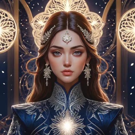 symmetry, aesthetic, extremely detailed, symmetrical, symmetry!! intense fanart of acotar protagonist as acotar protagonist, int...