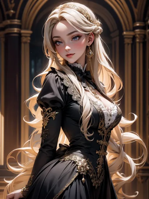 { - anatomy error}(Masterpiece - Ultra-detailed, very high resolution) Prepare to be enchanted by a true masterpiece that combines ultra-detailed art with high-resolution rendering. This work depicts a mesmerizing woman with very long blond hair (1.3) and ...