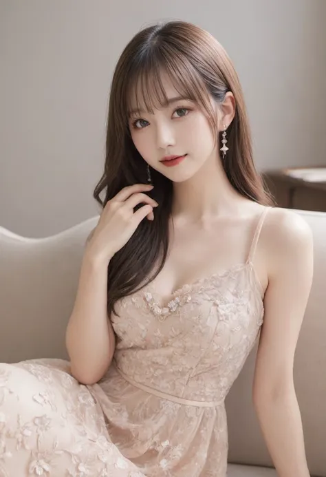 smile, colorless background, , , straight hair, long hair, , ,bangs, (beautiful and detailed face), (detailed and beautiful eyes), whole body、dress、luxury fabric、、super delicate、super beauty,long hair、positive、super beauty、漢服ピンクdress、palace、blonde hair、ロリー...