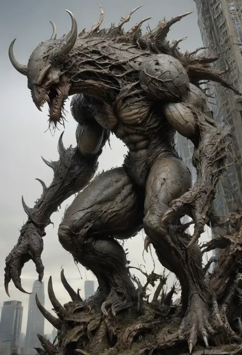 Giant Creature, by Todd McFarlane, best quality, masterpiece, high details, Ultra intricate detailed