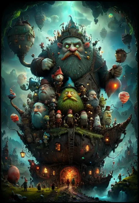 movie, Giant, epic scene, by Alexander Jansson, (best quality, masterpiece, Representative work, official art, Professional, Ultra intricate detailed, 8k:1.3)