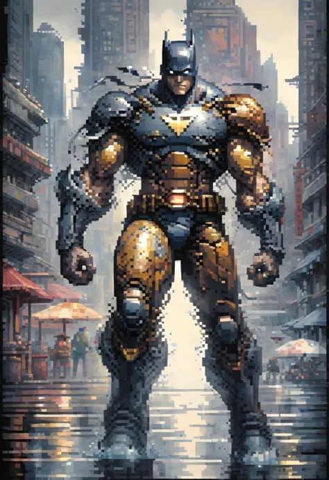 pixel art painting by jim lee, best quality, masterpiece, high details, ultra intricate detailed