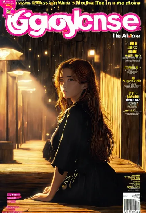 (magazine cover:1.4),1 girl,alone