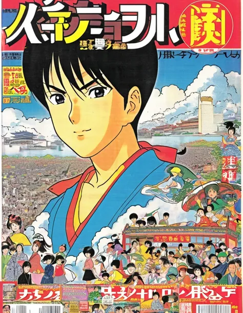 Magazine cover of manga and cartoon