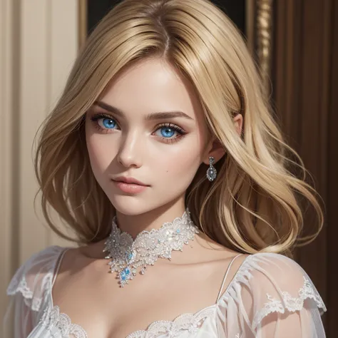 une fille super belle, Princesse royale, neat and elegant, fearless and dignified, jolie et mignonne, Intelligent et intelligent, attentionné et doux, beautiful and delicate, hyper detailed face, yeux ambrés forts et frappants, sparkling eyes, Ultra detail...