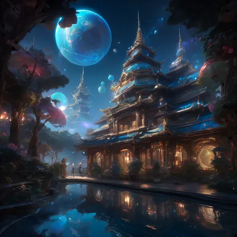 Reflection, aesthetic, extremely detailed, Reflection of the universe, ornate galactic environment, intricate, elegant, highly detailed, centered, digital painting, artstation, concept art, smooth, sharp focus, league of legends concept art, WLOP