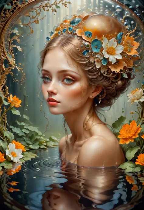 Reflection, by Tatiana Ivanova, best quality, masterpiece, very aesthetic, perfect composition, intricate details, ultra-detailed