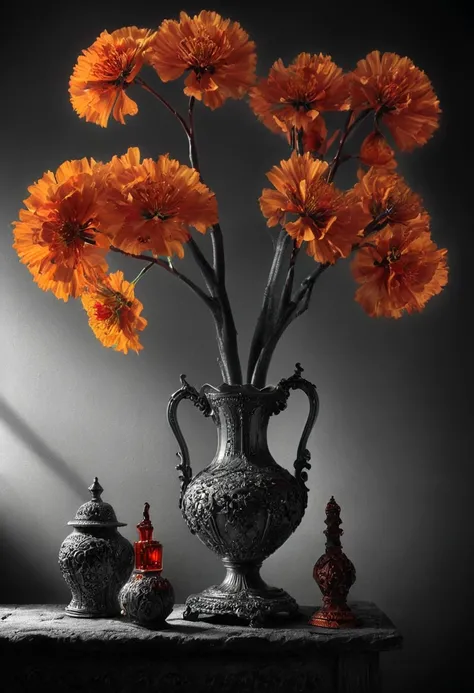 Capture the ethereal light and shadow in a stunning photograph with selective color details, revealing the hidden poetry of everyday objects, colored Luminous, (best quality, masterpiece, perfect composition, very aesthetic, ultra-detailed, intricate detai...