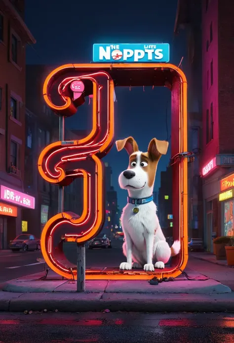 Neon Sign, by The Secret Life of Pets, (masterpiece, best quality, perfect composition, very aesthetic, absurdres, ultra-detailed, intricate details, Professional, official art, Representative work:1.3)