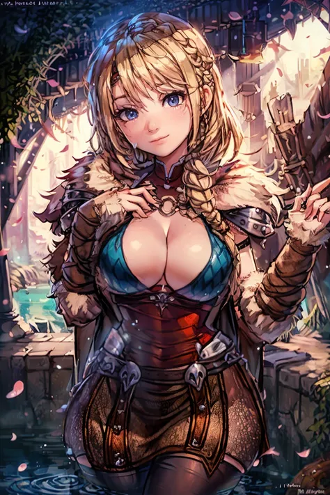 astrid, 1girl, solo, high quality, detailed, masterpiece, cleavage