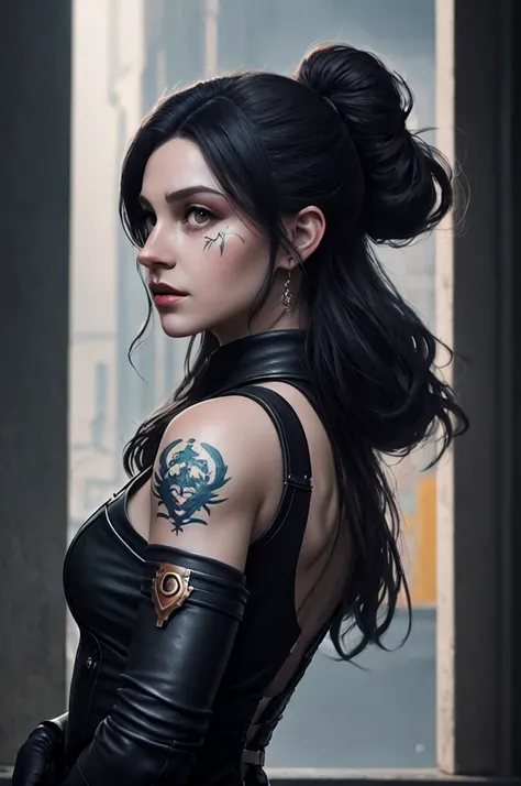 hay un hombre y una mujer que posan para una foto, con tatuajes de runas en la cara, darius zawadzki y tom bagshaw, Rammstein, Hacia Lindemann, imagen de perfil, por Nikita Veprikov, los estilos de respuesta usan, arte promocional, by Elena Guro, beso, cha...