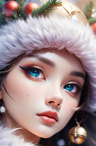 (Extremely detailed CG unified 8k wallpaper),(masterpiece), (best quality), (Super detailed), (Best Illustration),(best shadow), (sharp eyeliner, eye shadow, delicate eyes:1.1),, ,rest, (new territories 20christmas:1.2),, 