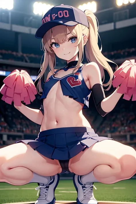 （cheerleaders:1.3）、(stadio:1.5)、(tiny chest:1.4)、Raw photography, top-quality, hight resolution, (​masterpiece), (Photorealsitic:1.4), Anime Cosplay, sharp focus, nffsw, 8K resolution, intricate detailes, depth of fields, the Extremely Detailed CG Unity 8K...